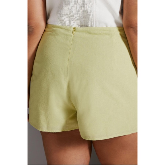 Anthropologie- Button Wrap Mini Skort - Picture 6 of 8